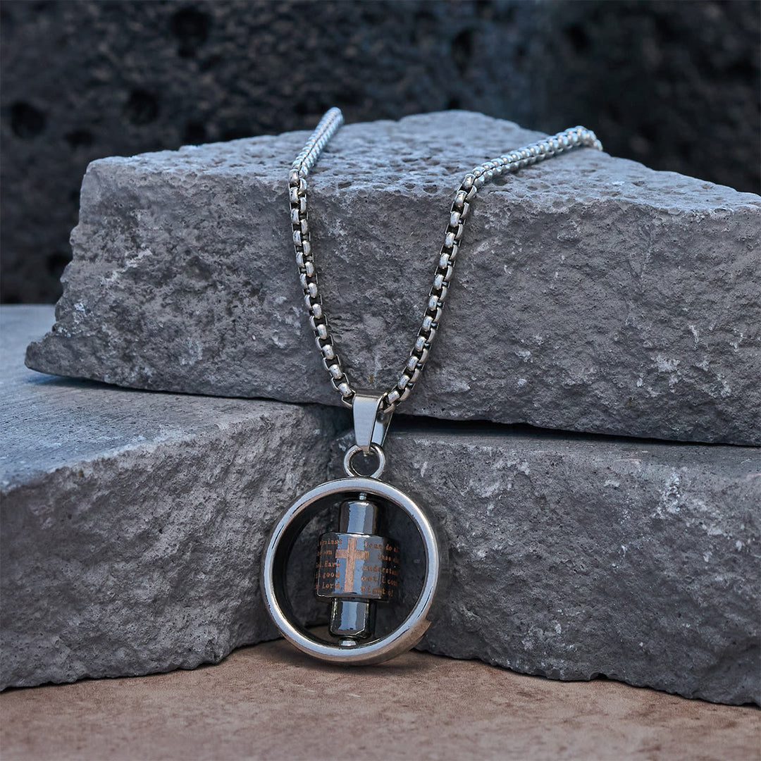 Christianartworkshop Rotating Cross Scripture Necklace: Constant Faith Companion for Wearers - image 2