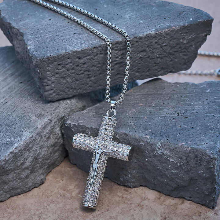 FREE Today: Jesus Crucifix Paved Necklace: Sparkling Detail for Faith & Daily Style - image 5