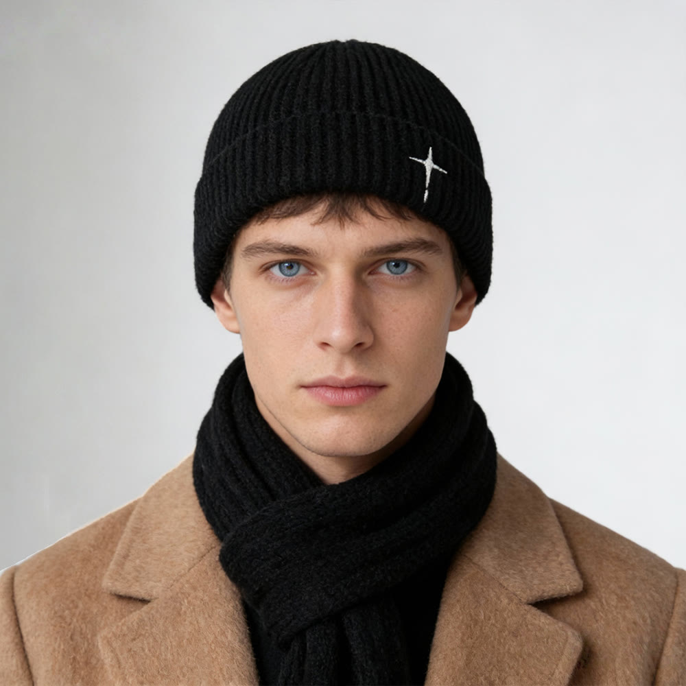 Christianartworkshop Subtle Cross Embroidered Beanie: His Grace in Cold Days - image 1