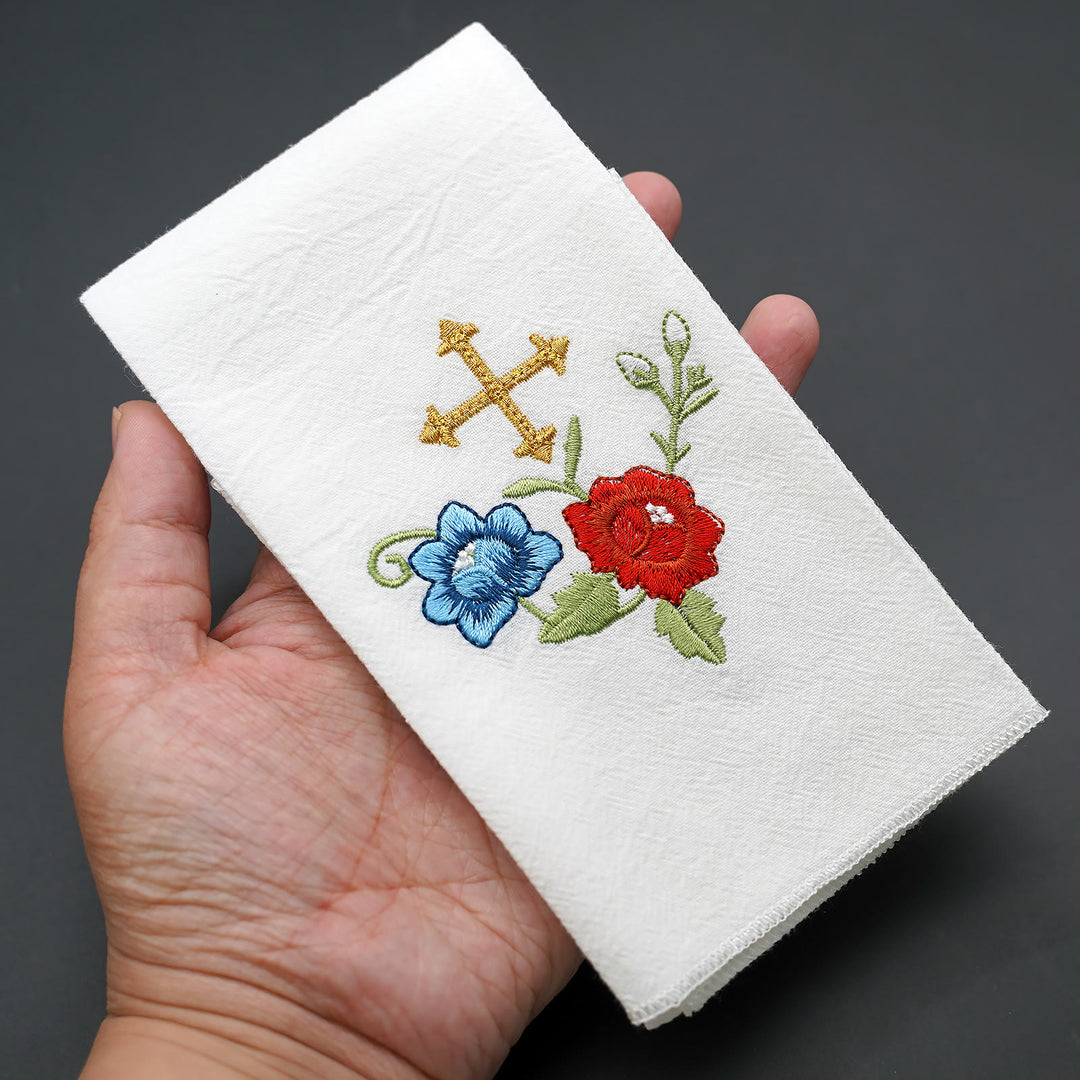 Christianartworkshop Sacred Embroidered Handkerchief: Faith in Every Stitch - image 32