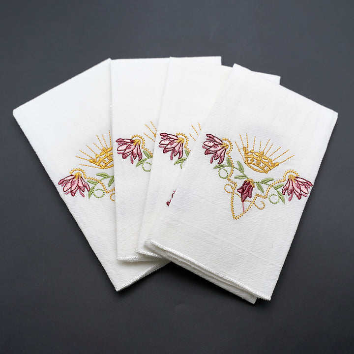 Christianartworkshop Sacred Embroidered Handkerchief: Faith in Every Stitch - B - 4 Pieces - image 10