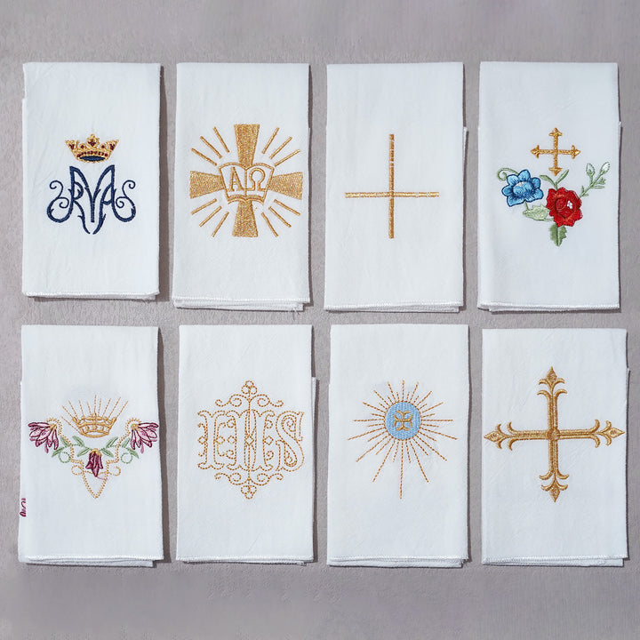 Christianartworkshop Sacred Embroidered Handkerchief: Faith in Every Stitch - image 1