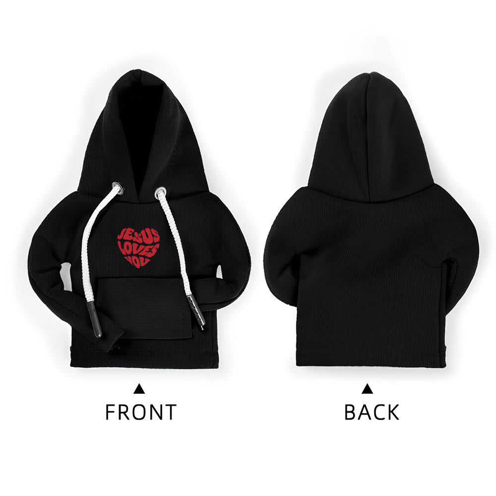 Christianartworkshop Jesus Loves You Hoodie Car Shift Cover: Message of Love on the Road - image 5