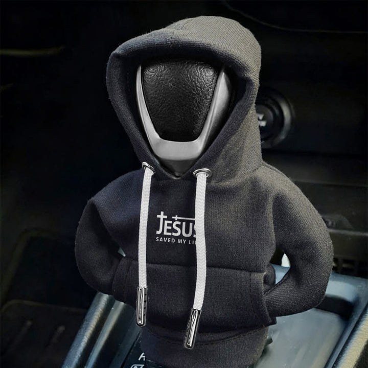 Christianartworkshop Jesus Saved My Life Hoodie Car Shift Cover: A Bold Statement of Faith - image 5