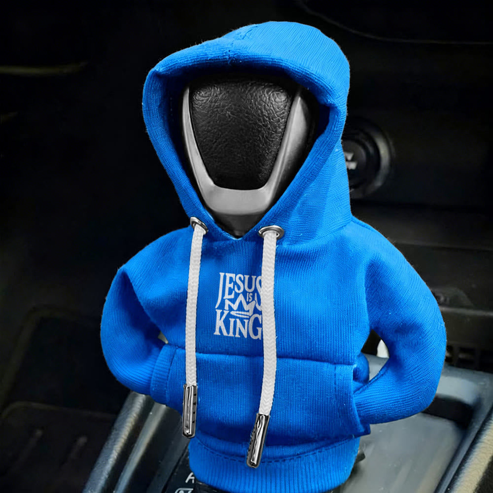 Christianartworkshop Jesus Is My King Hoodie Car Shift Cover: A Royal Proclamation - image 1