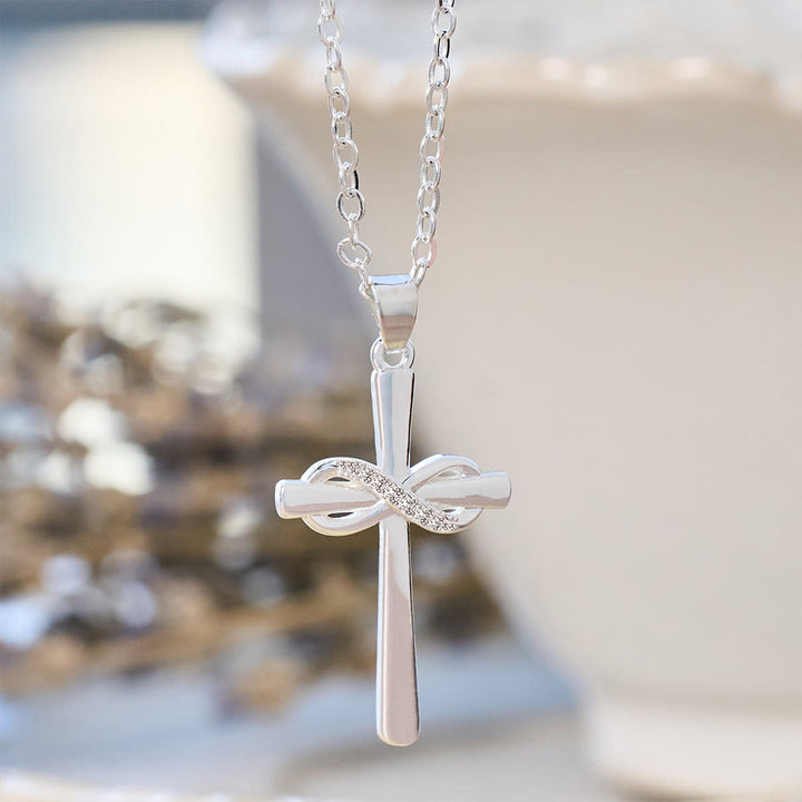 Christianartworkshop Möbius Cross & Zircon Necklaces: Smooth Comfort with Sacred Symbolism - Silver - image 1