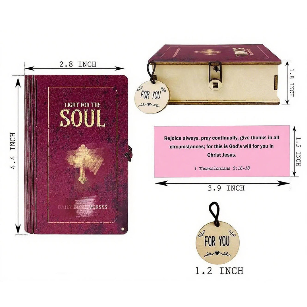 Christianartworkshop Handmade Wooden Verse Card Box: Quiet Reminder of Comfort & Grace - image 3