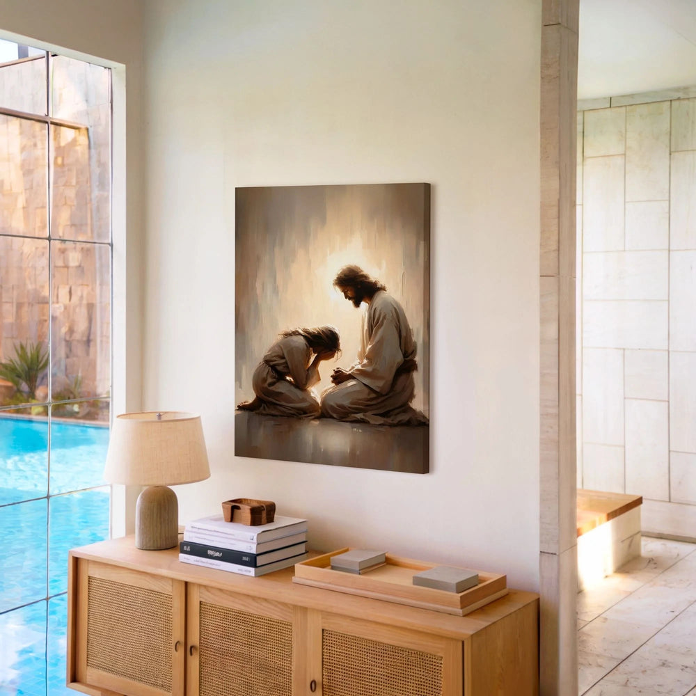 Christianartworkshop Shepherd’s Care Wall Art Print: Tender Companion for Home Spaces - image 1