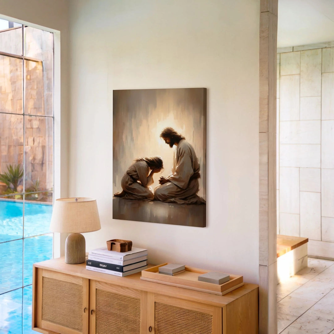 Christianartworkshop Shepherd’s Care Wall Art Print: Tender Companion for Home Spaces - image 1