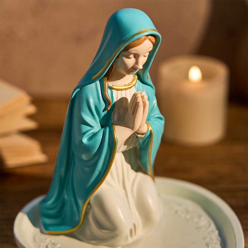 Christianartworkshop Classic Resin Praying Our Lady Rosary Holder: A Timeless Emblem of Devotion - image 3