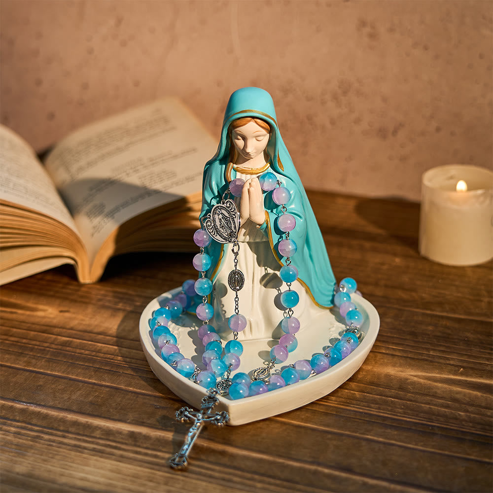 Christianartworkshop Classic Resin Praying Our Lady Rosary Holder: A Timeless Emblem of Devotion - image 8