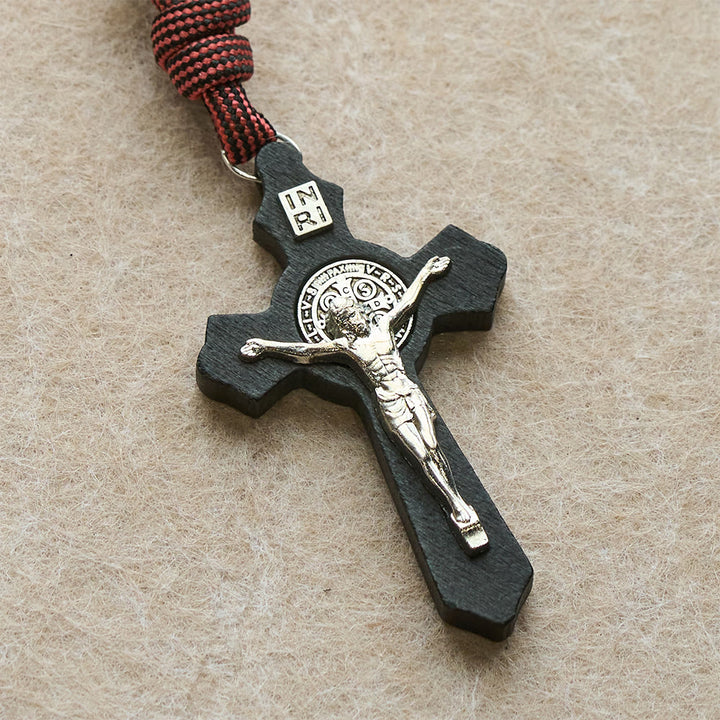 FREE Today: Tiger Eye Pocket Rosary with Courage & Protection: Blessed St. Benedict Exorcism Medal & Cross - image 4