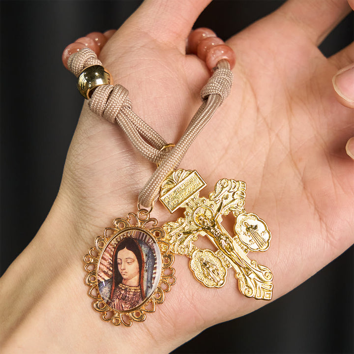 Christianartworkshop Our Lady & Crucifix Pocket Rosary: Tender Devotion for Daily Carry - Our Lady & Crucifix - image 0