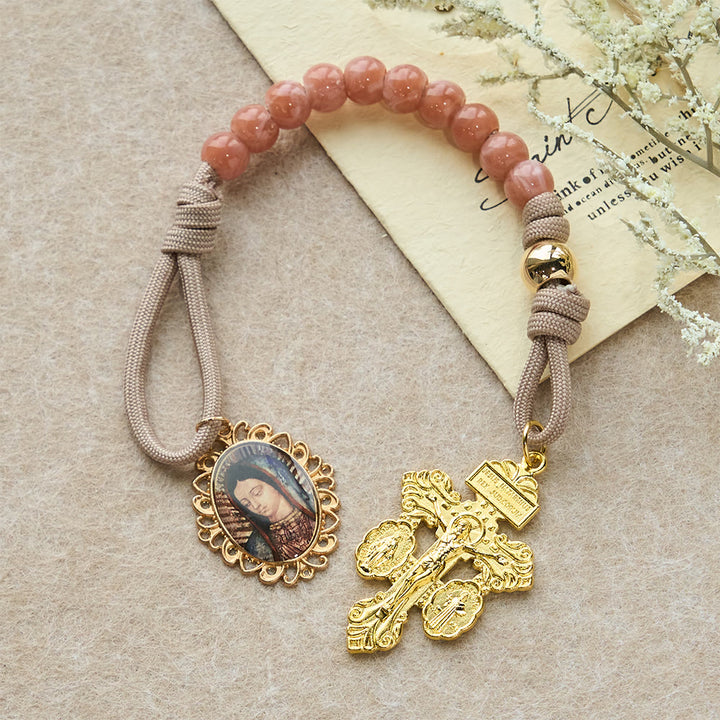 Christianartworkshop Our Lady & Crucifix Pocket Rosary: Tender Devotion for Daily Carry - image 2