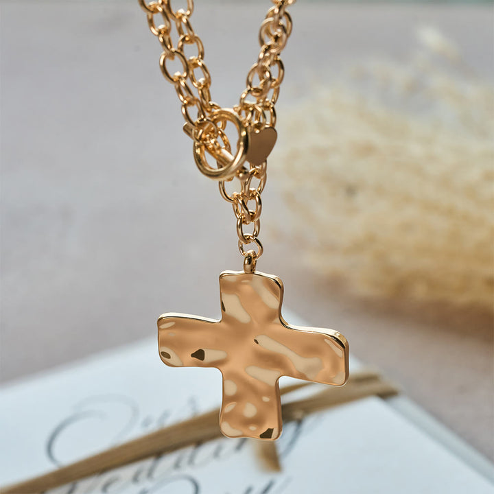 Christianartworkshop Hammered Cross Series Necklace: Contemporary Faith & Stylish Devotion - image 2
