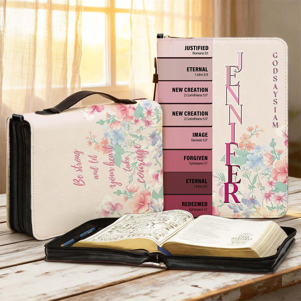 Christianartworkshop Floral & Verse Bible Cover: Warm Comfort for Spiritual Routines - Regular (No Custom) - 2XL - image 0