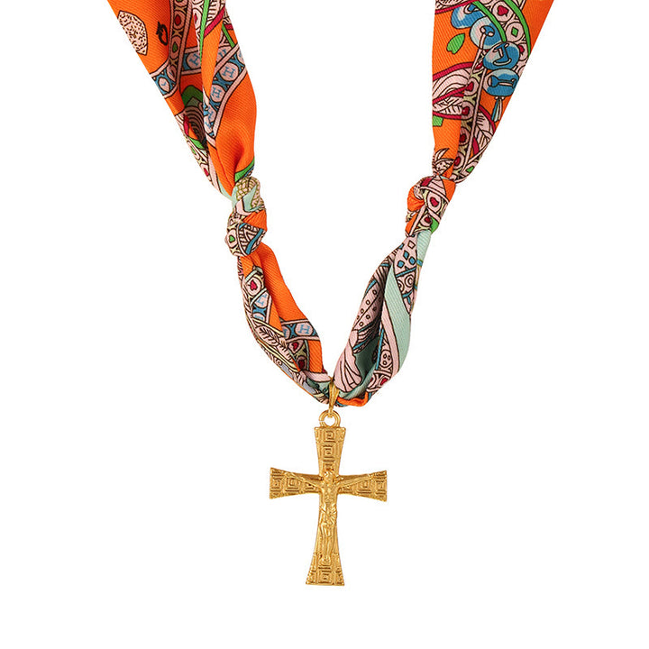 Christianartworkshop Fabric Strand Cross & Crucifix Necklace Series: Graceful Devotion for Daily Wear - B - image 4