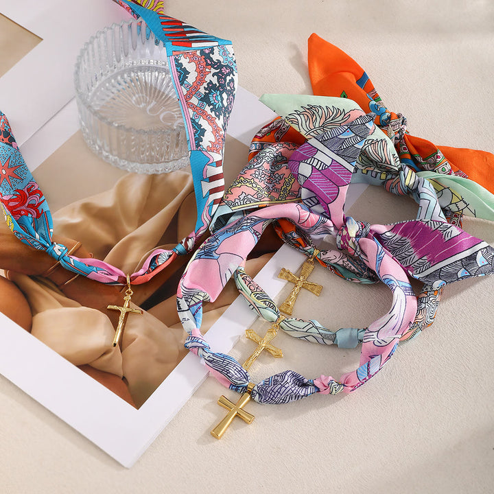 Christianartworkshop Fabric Strand Cross & Crucifix Necklace Series: Graceful Devotion for Daily Wear - image 2