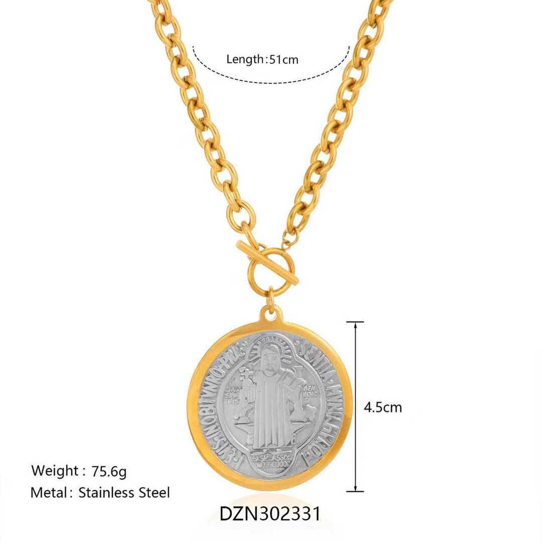 Christianartworkshop Two-Style St. Benedict Medal Necklace: Steadfast Devotion for Daily Wear - image 6