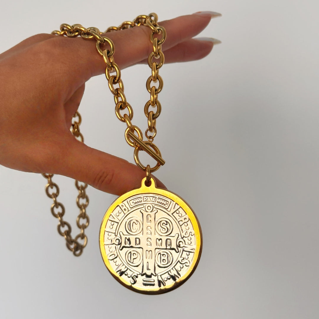 Christianartworkshop Two-Style St. Benedict Medal Necklace: Steadfast Devotion for Daily Wear - image 4