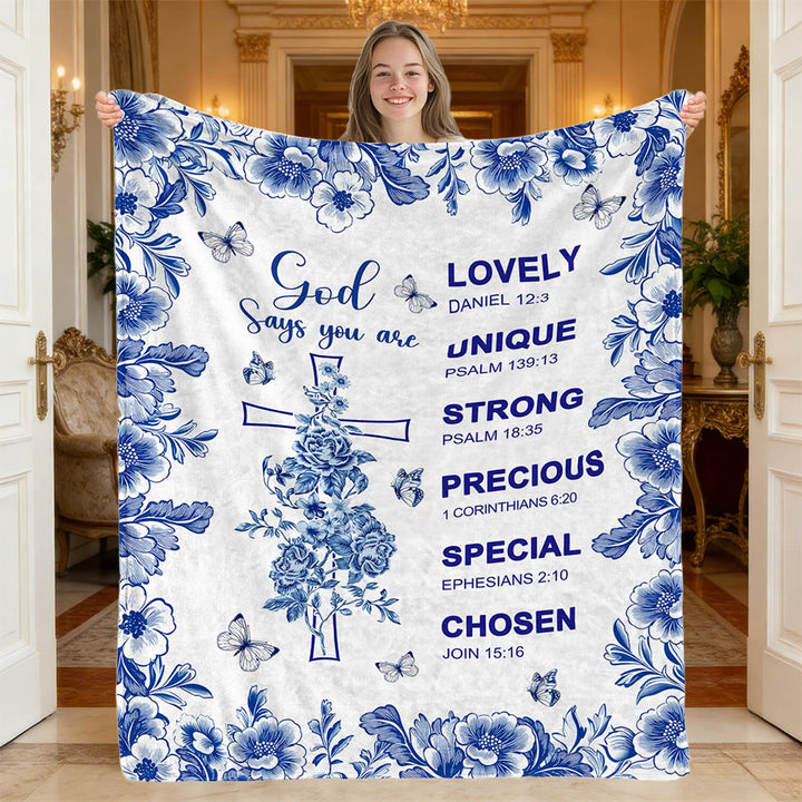 Christianartworkshop God Says You Are Verse Tapestry: Tender Worth for Quiet Spaces - God Says You Are - 104''*89.8''/264*228cm - image 0