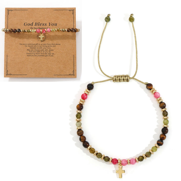 FREE Today: Natural Stone & Cross Bracelet with Bible Card Series: Tender Devotion for Special Moments - God Bless You - Pink - image 15