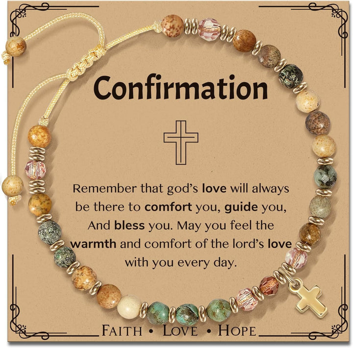 FREE Today: Natural Stone & Cross Bracelet with Bible Card Series: Tender Devotion for Special Moments - Confirmation - Amber - image 11