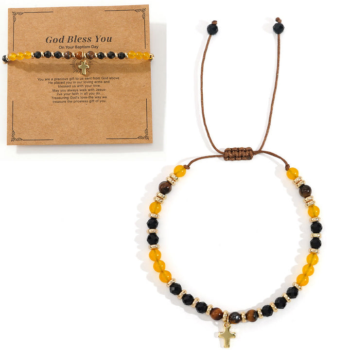 FREE Today: Natural Stone & Cross Bracelet with Bible Card Series: Tender Devotion for Special Moments - God Bless You - Brown - image 18