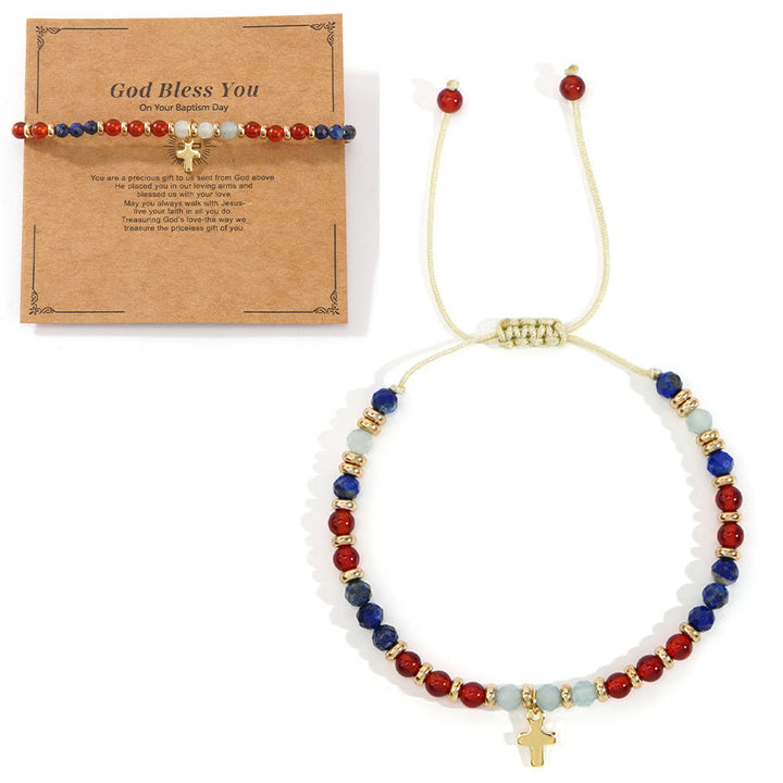 FREE Today: Natural Stone & Cross Bracelet with Bible Card Series: Tender Devotion for Special Moments - God Bless You - Red - image 16