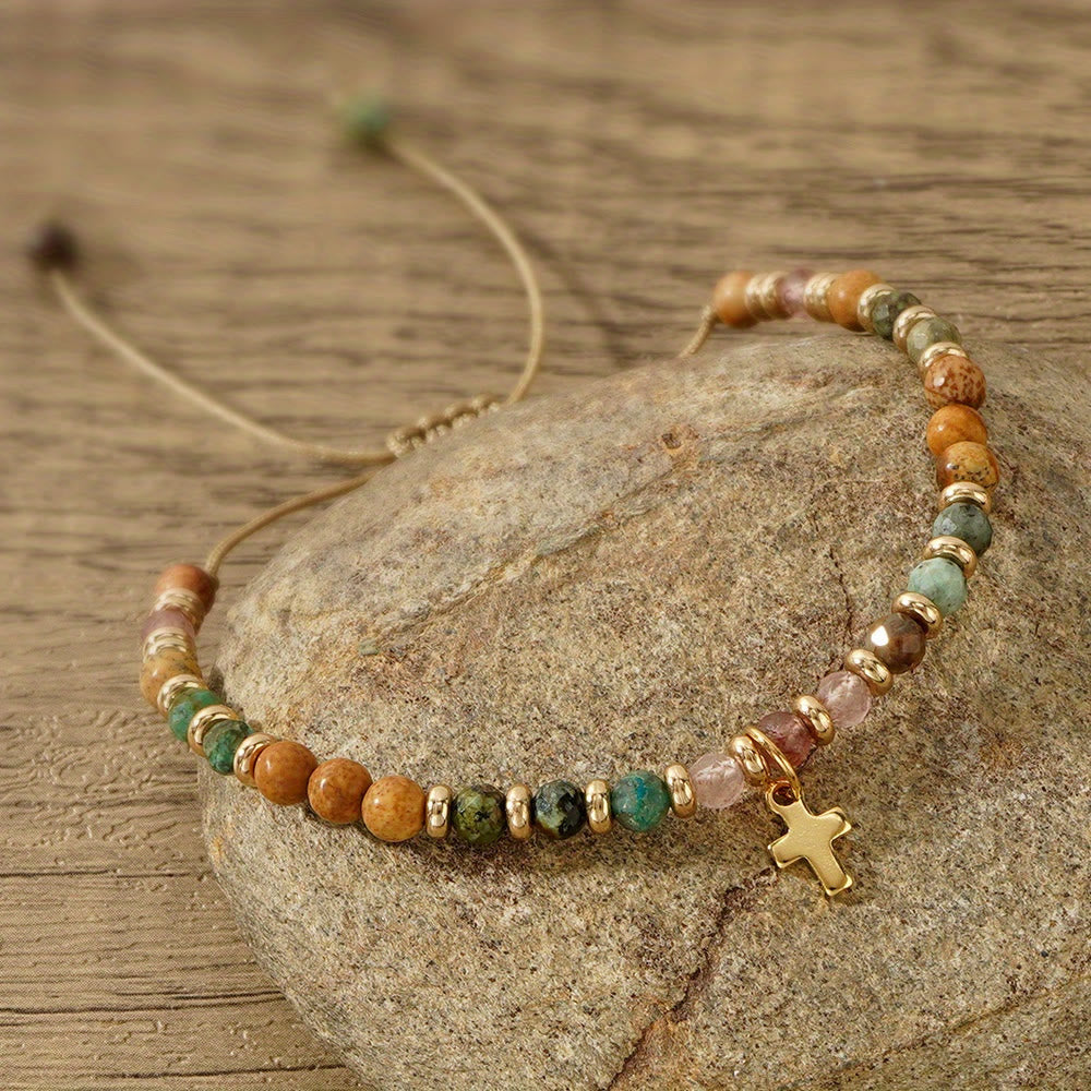 FREE Today: Natural Stone & Cross Bracelet with Bible Card Series: Tender Devotion for Special Moments - image 0