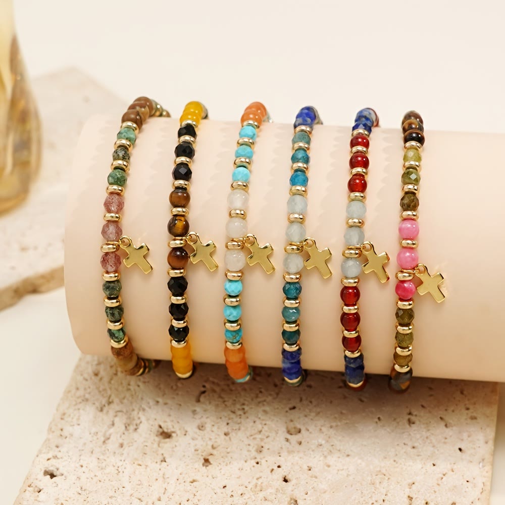 FREE Today: Natural Stone & Cross Bracelet with Bible Card Series: Tender Devotion for Special Moments - image 1