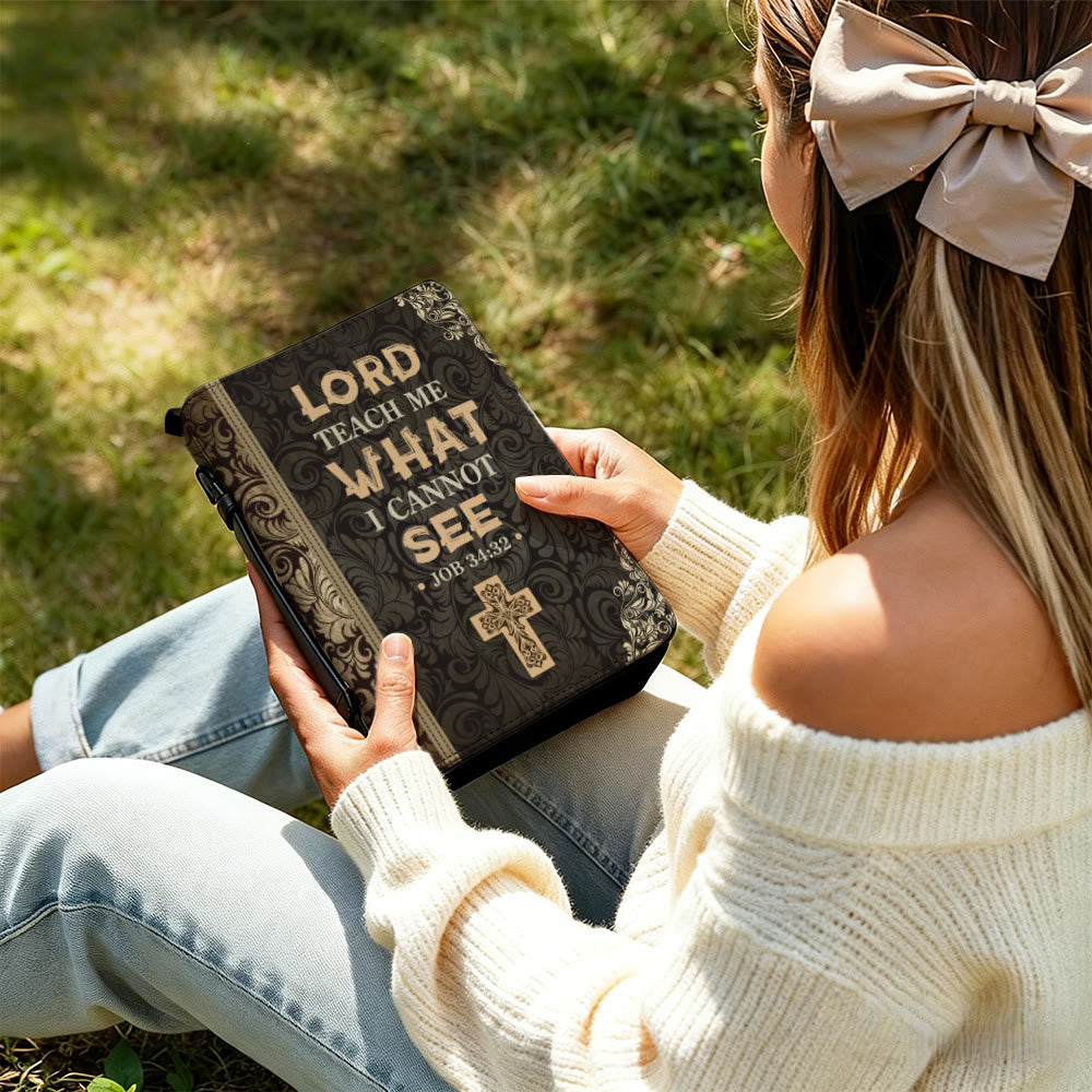 Christianartworkshop Job 34:32 Scripture Bible Cover: Quiet Reminder of Faith & Wisdom - image 1
