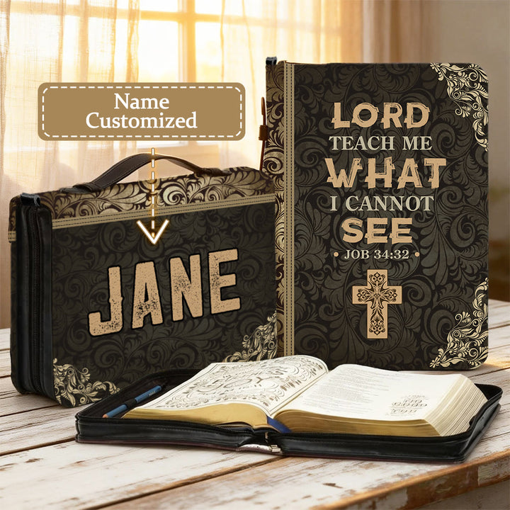 Christianartworkshop Job 34:32 Scripture Bible Cover: Quiet Reminder of Faith & Wisdom - 2XL - Name Customized - image 10