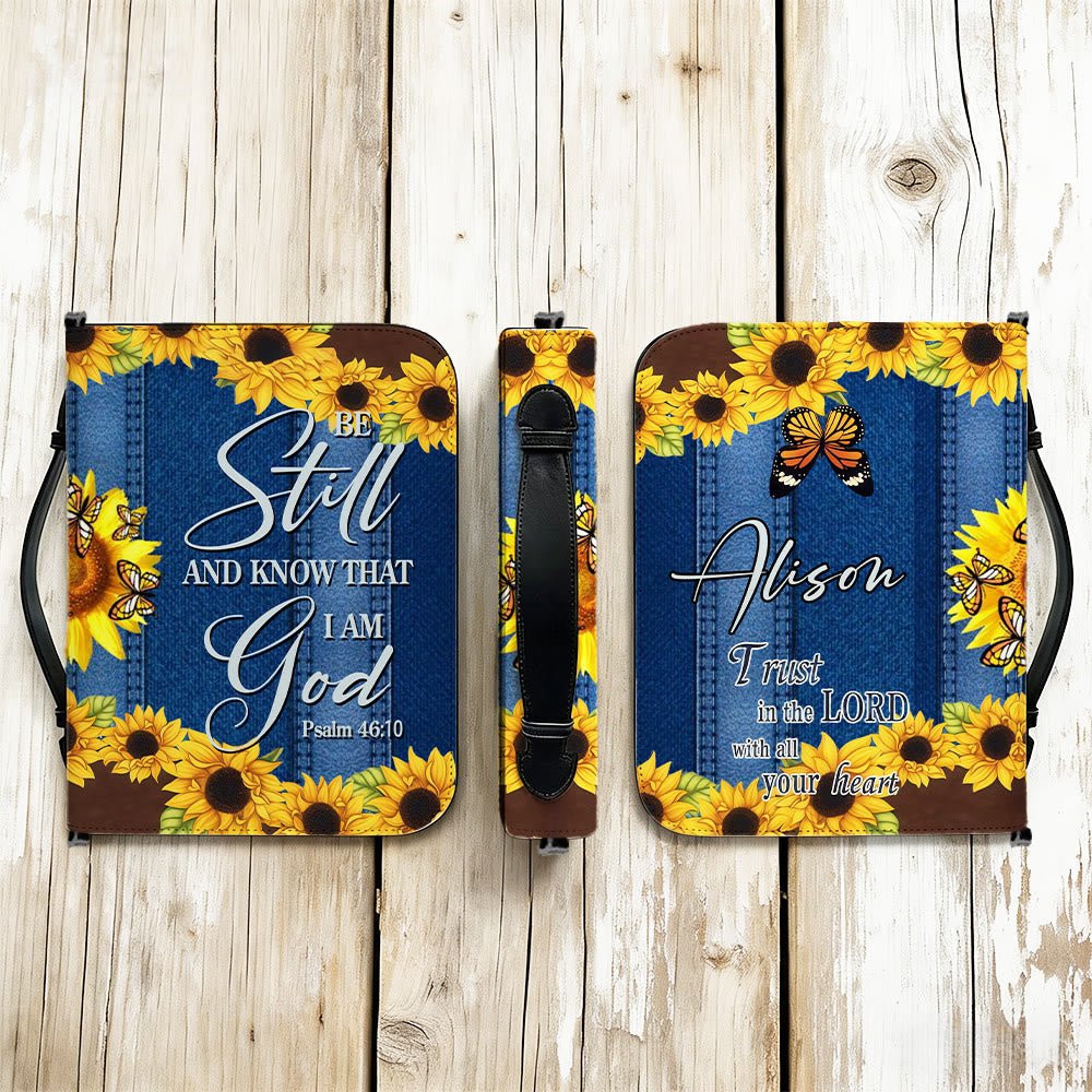 Christianartworkshop Psalm 46:10 Sunflower Bible Cover: Quiet Reminder of Trust & Faithfulness - image 9