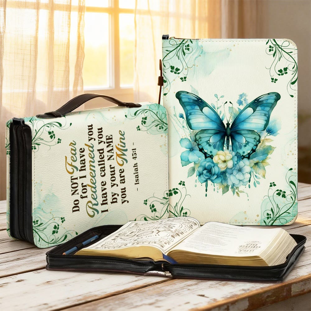 Christianartworkshop Personalized Butterfly Bible Cover: Gentle Transformation for His Word - 2XL - Regular (No Custom) - image 0