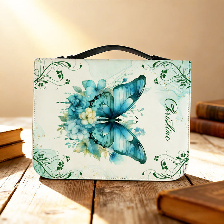 Christianartworkshop Personalized Butterfly Bible Cover: Gentle Transformation for His Word - image 4