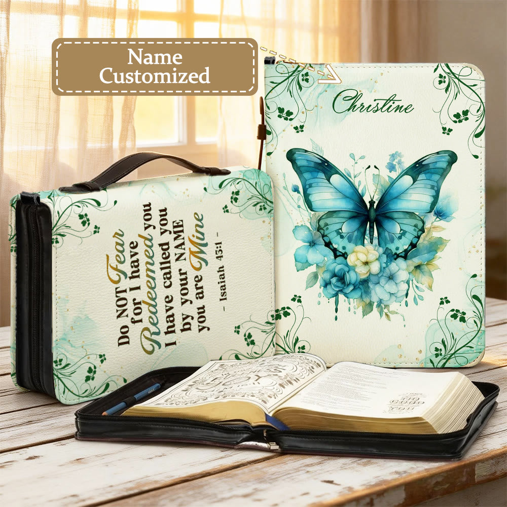 Christianartworkshop Personalized Butterfly Bible Cover: Gentle Transformation for His Word - 2XL - Name Customized - image 11