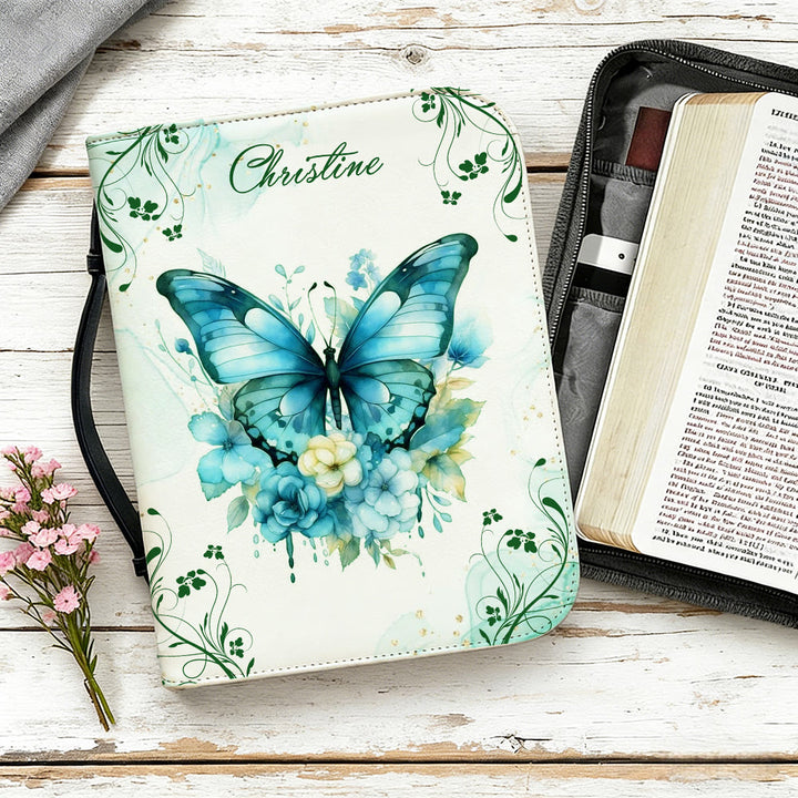 Christianartworkshop Personalized Butterfly Bible Cover: Gentle Transformation for His Word - image 9