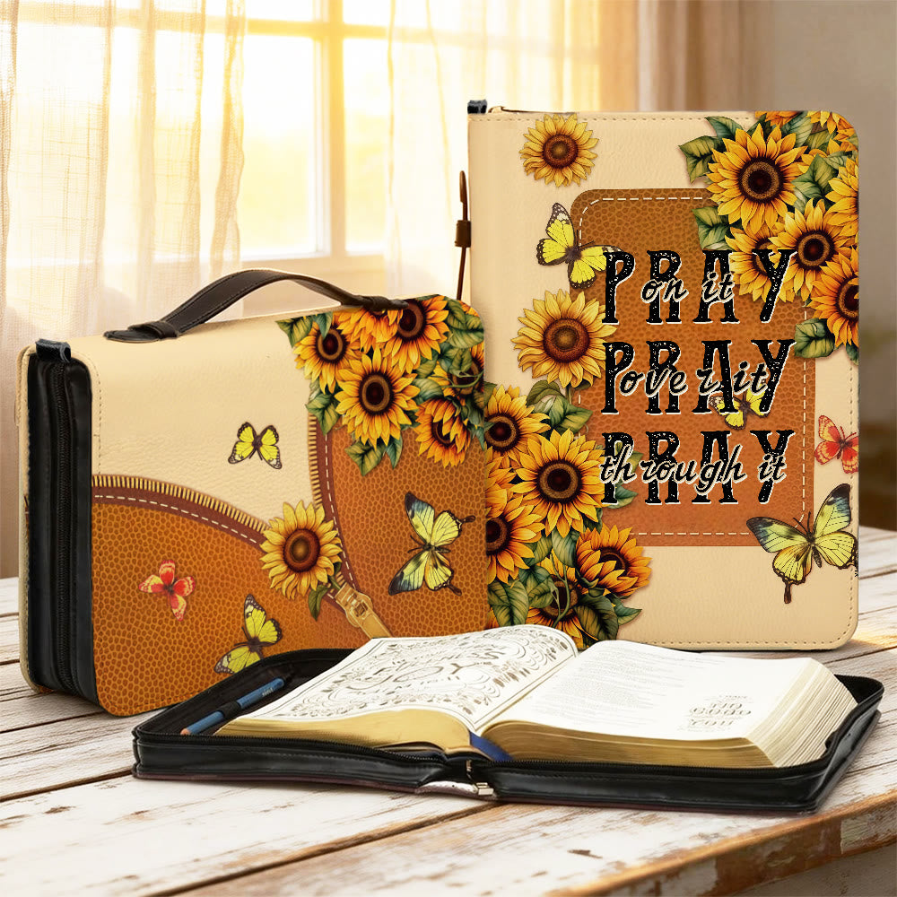 Christianartworkshop Pray Through It Sunflower Bible Cover: Persistent Faith for His Word - 2XL - Regular (No Custom) - image 0