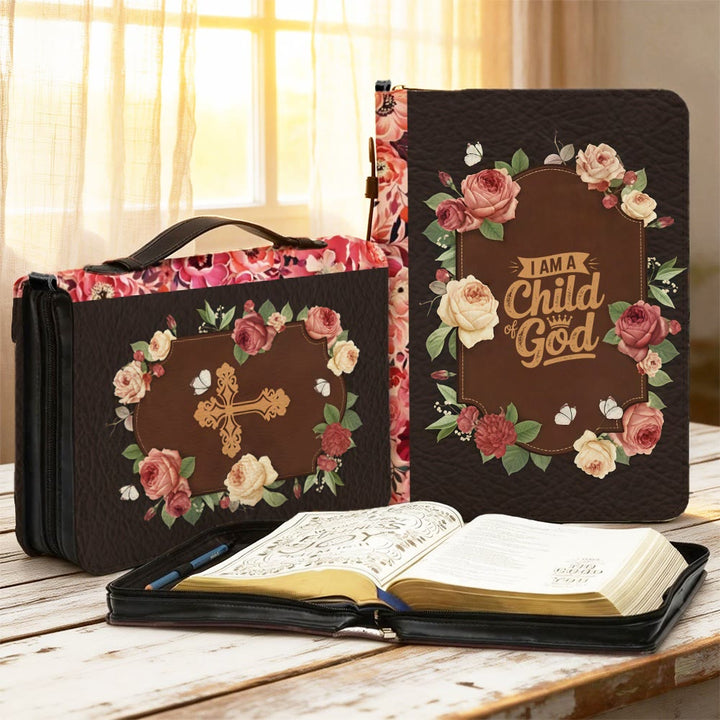 Christianartworkshop I Am a Child of God Cross Bible Cover: Tender Identity for His Word - 2XL - Regular (No Custom) - image 0