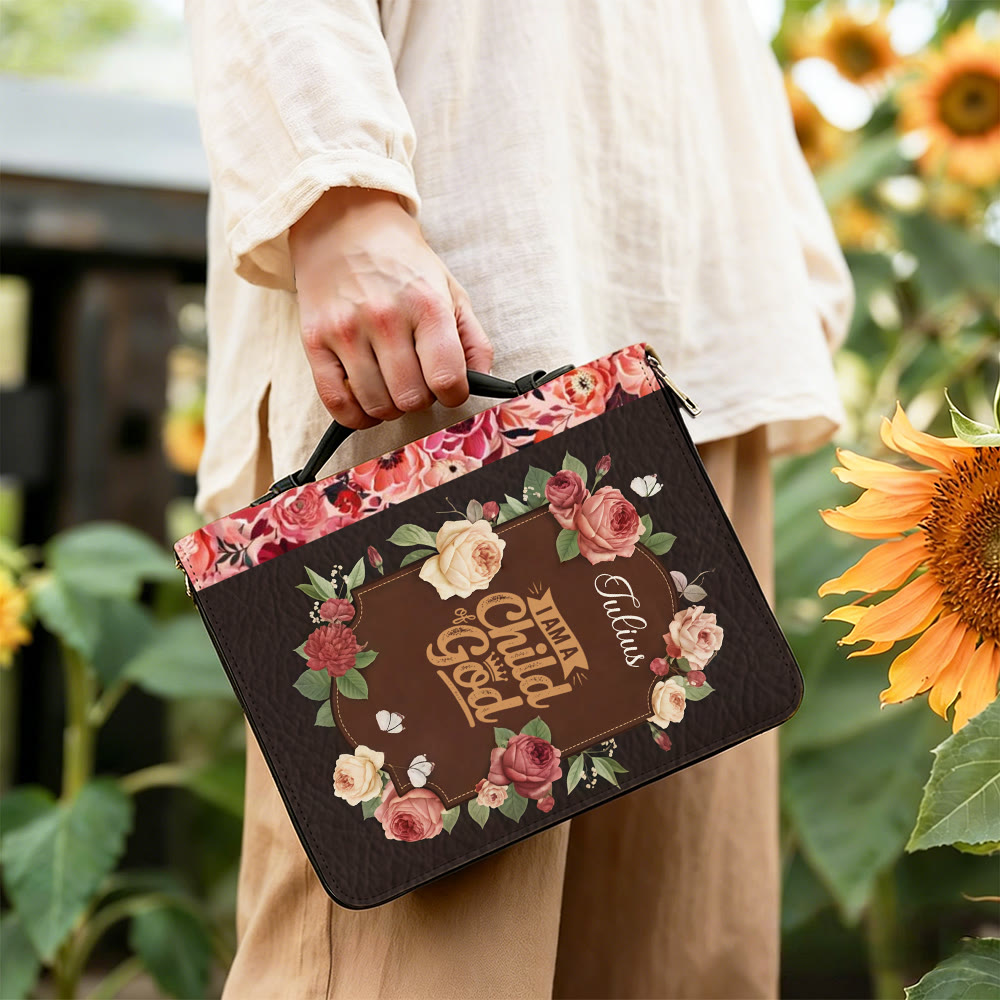 Christianartworkshop I Am a Child of God Cross Bible Cover: Tender Identity for His Word - image 1