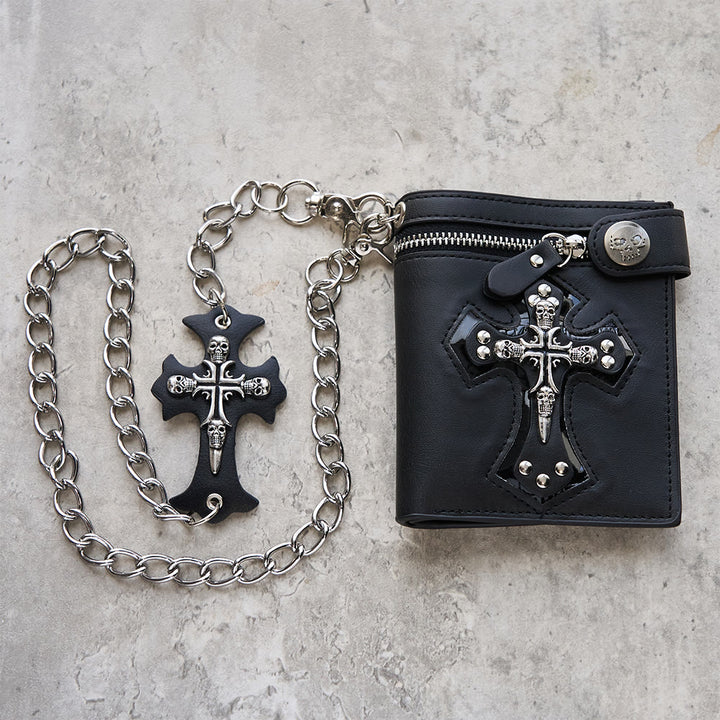Christianartworkshop Chain/Non-Chain Cross & Skull Faith Wallet: Quiet Reminder of Conviction - image 1