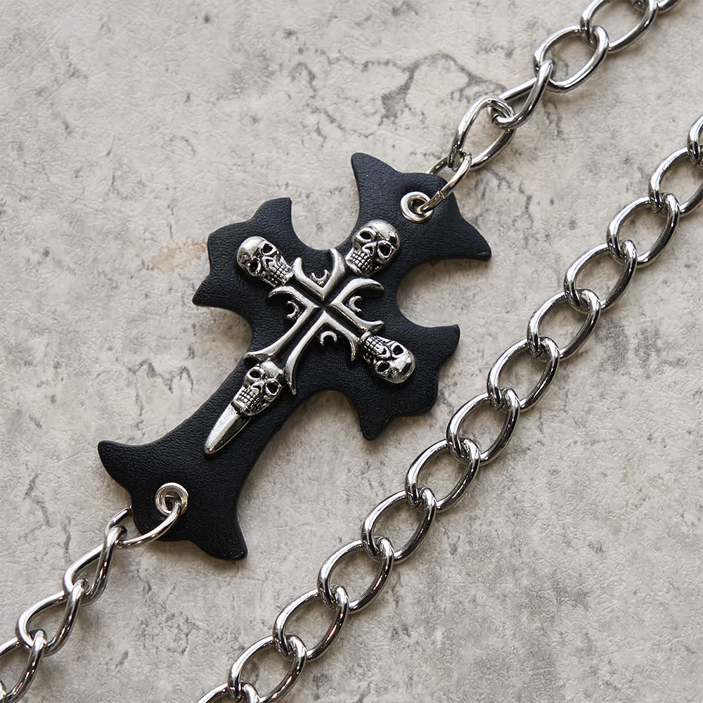 Christianartworkshop Chain/Non-Chain Cross & Skull Faith Wallet: Quiet Reminder of Conviction - image 2