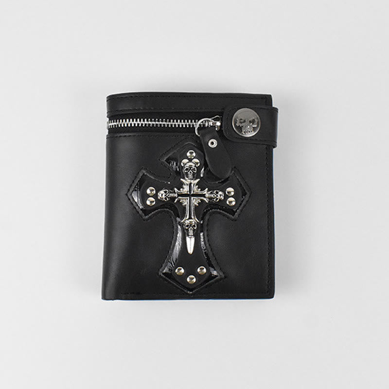 Christianartworkshop Chain/Non-Chain Cross & Skull Faith Wallet: Quiet Reminder of Conviction - Without Chain - image 4