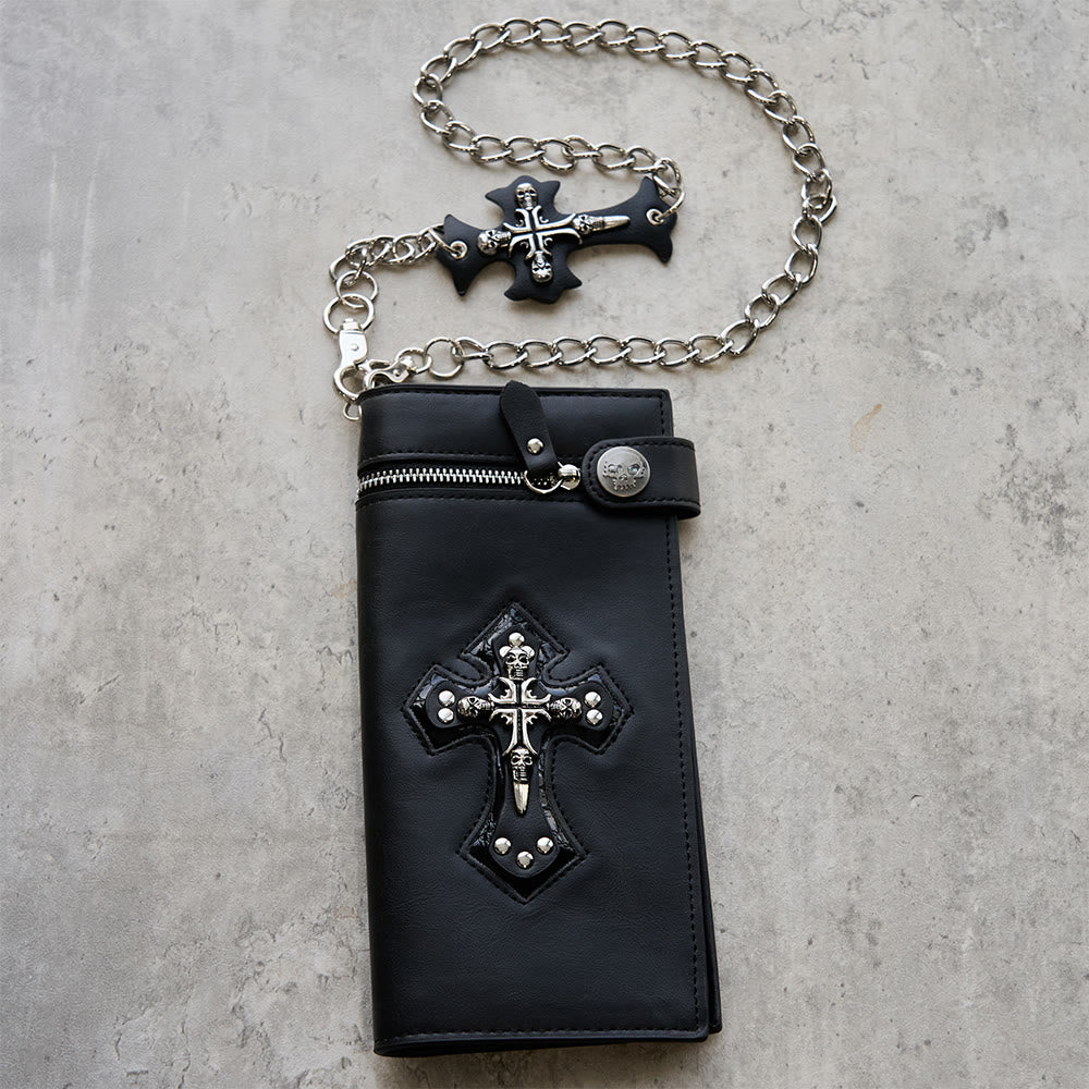 Christianartworkshop Long/Short Style Cross & Skull Faith Wallet: Quiet Reminder of Conviction - image 3