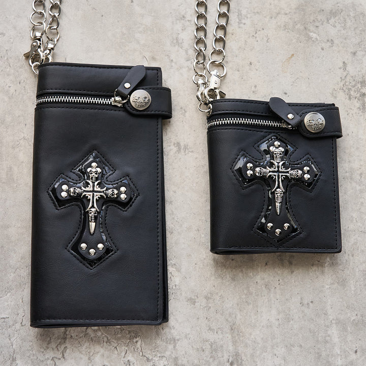 Christianartworkshop Long/Short Style Cross & Skull Faith Wallet: Quiet Reminder of Conviction - image 1
