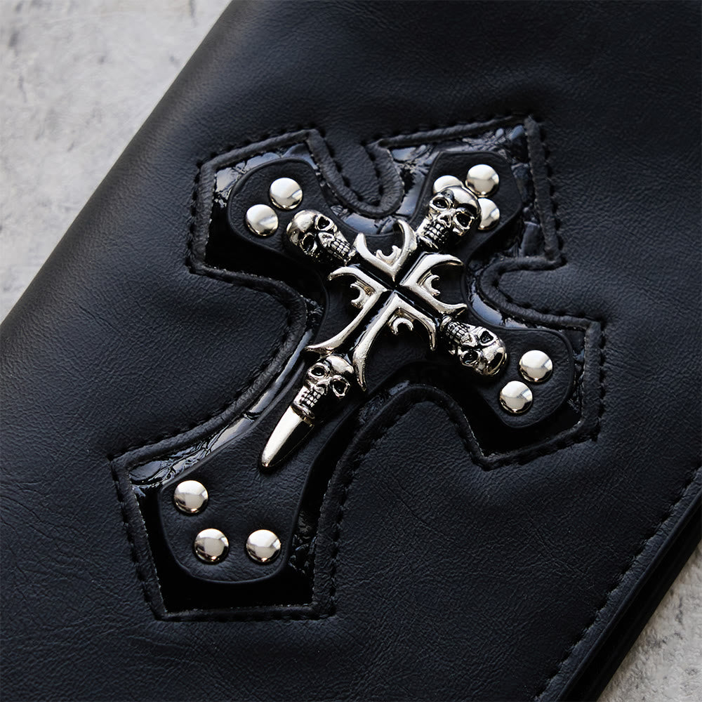 Christianartworkshop Long/Short Style Cross & Skull Faith Wallet: Quiet Reminder of Conviction - image 4