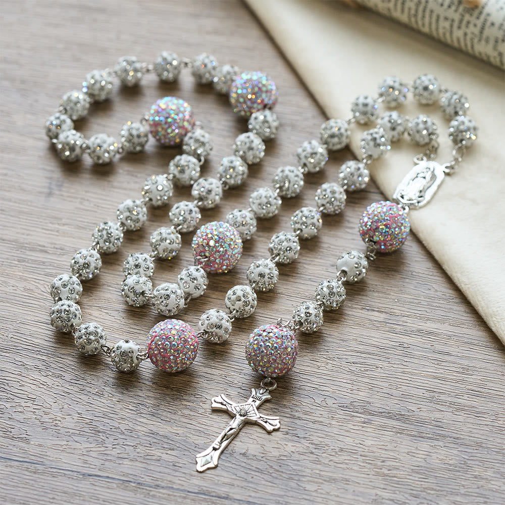 FREE Today: Sparkling Bead Rosary with Our Lady & Crucifix: Quiet Reminder of Grace & Devotion - Our Lady & Crucifix - image 0