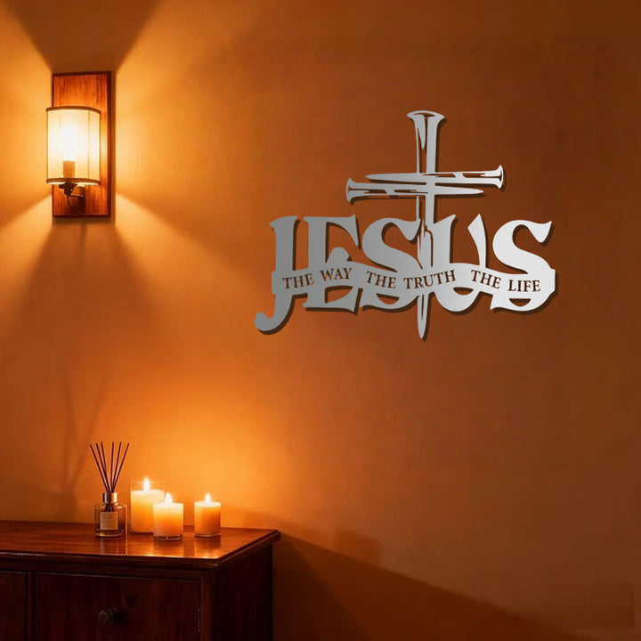 Christianartworkshop Faithful Jesus & Cross Design Metal Wall Decor Home Decoration - image 19