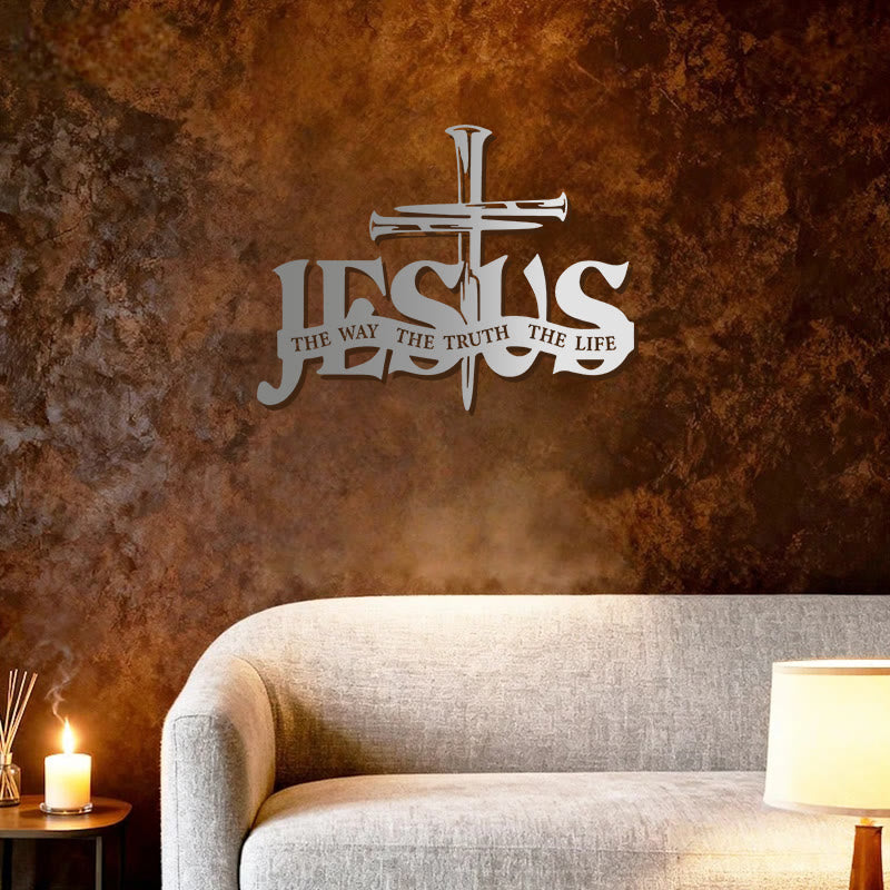 Christianartworkshop Faithful Jesus & Cross Design Metal Wall Decor Home Decoration - image 26